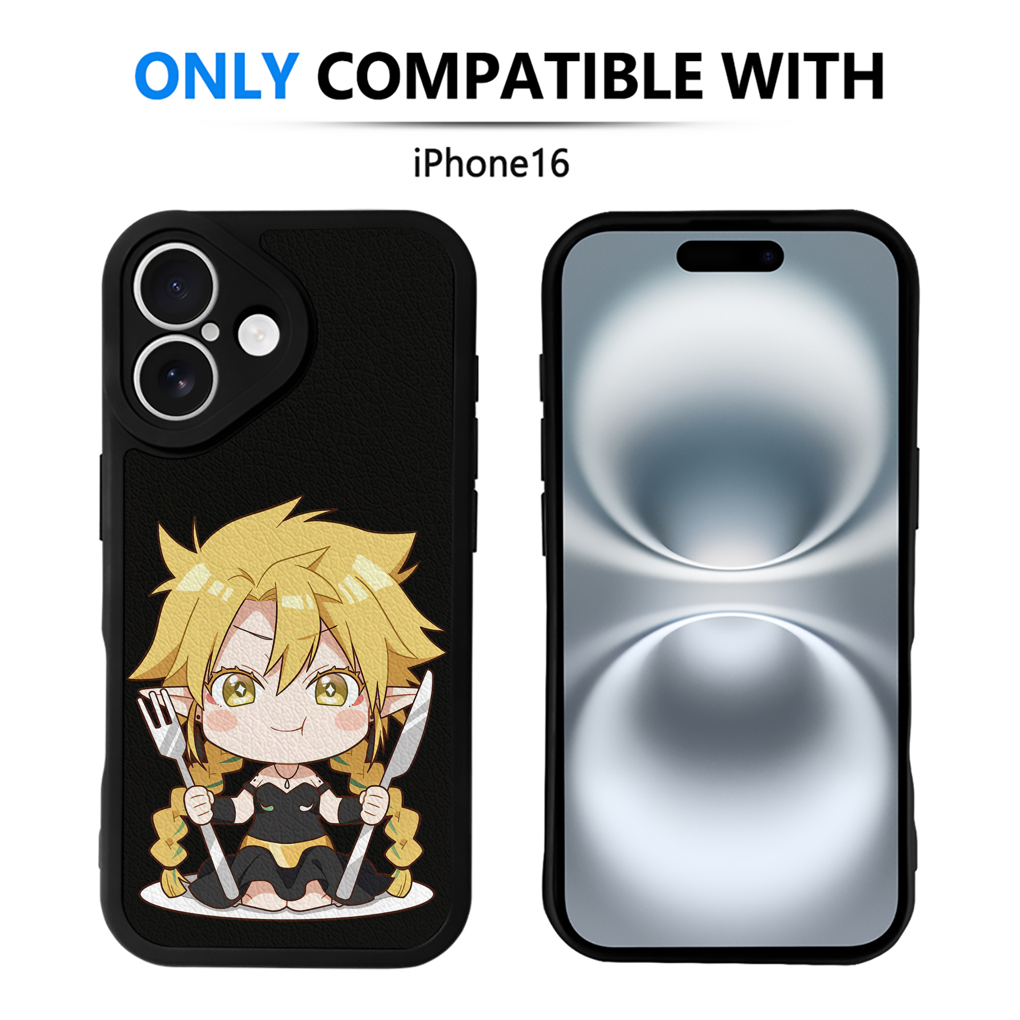 （画像用） 転スラ Regarding Reincarnated to Slime 【iPhone 16シリーズ対応】シリコンスマホケース（レザー調） 材質：シリコン